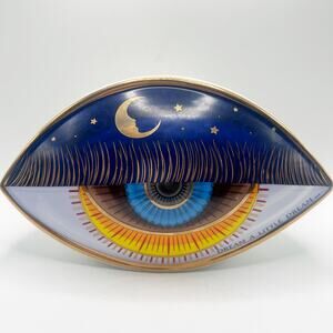 Karma and Luck Nocturnal Peace Evil Eye Ceramic Statue Home Decor EUC